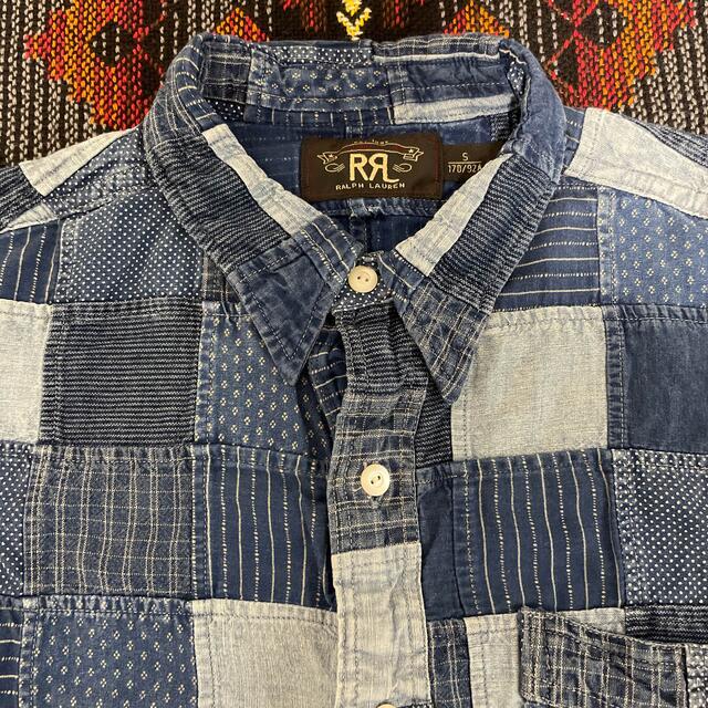 RRL インディゴパッチワークシャツ