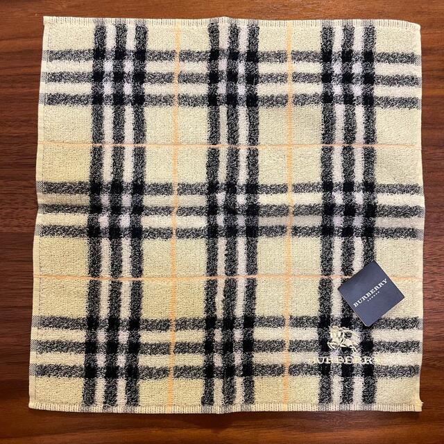 BURBERRY(バーバリー)の【新品】BURBERRY バーバリー タオルハンカチ レモンイエロー チェック レディースのファッション小物(ハンカチ)の商品写真