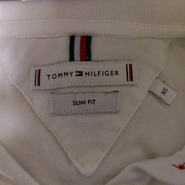 TOMMY HILFIGER(トミーヒルフィガー)のトミーヒルフィガー　フラッグ　エンブロイダリー　ポロシャツ　スリムフィット　XS レディースのトップス(ポロシャツ)の商品写真