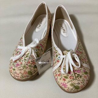 👠小花柄ぺたんこシューズ　23.5cm👠(ハイヒール/パンプス)