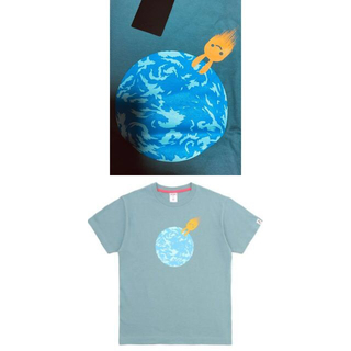 新品 cune キューン うさぎ 宇宙 地球 Tシャツ XL 下水 惑星