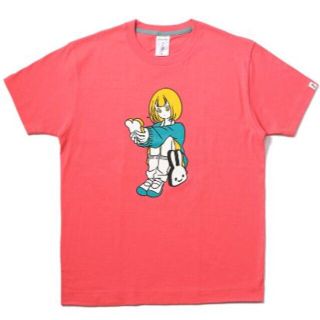 キューン(CUNE)の新品 cune キューン うさぎ パン ガール Tシャツ XL 紅生姜 少女 女(Tシャツ/カットソー(半袖/袖なし))