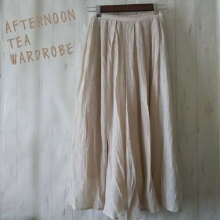 アフタヌーンティー(AfternoonTea)のr0304【AFTERNOONTEA WARDROBE 楊柳ガウチョMベージ(キュロット)