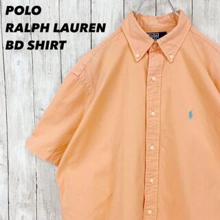 ポロラルフローレン(POLO RALPH LAUREN)のポロラルフローレン　ポニー刺繍ロゴ半袖ツイルボタンダウンシャツMユニセックス男女(シャツ)