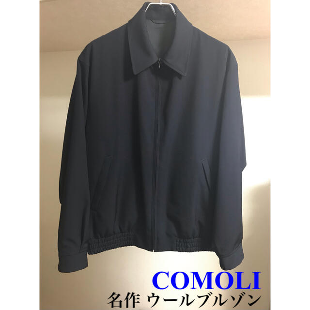 auralee【COMOLI】20ss ウールギャバブルゾン スイングトップ[ネイビー/1]