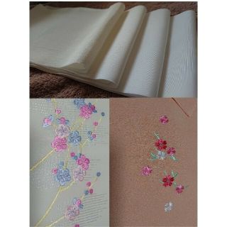 洗える 刺繍半衿 ちりめん風半衿 ノーマル半襟(4枚) 全6枚セット(和装小物)