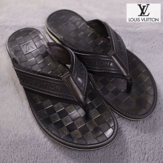 宇宙の香り Vuitton レザーサンダル 7.5 8.5/26.5 ビーチサンダル
