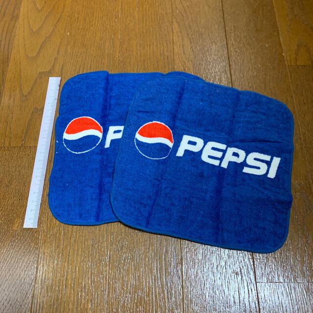 サントリー(サントリー)のSUNTORY PEPSIタオルハンカチ約20×20cm2枚ｾｯﾄ新品未使用です レディースのファッション小物(ハンカチ)の商品写真