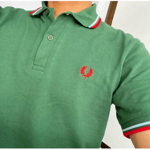 FRED PERRY(フレッドペリー)のフレッドペリー　ポロシャツ　M12 タータングリーン メンズのトップス(ポロシャツ)の商品写真