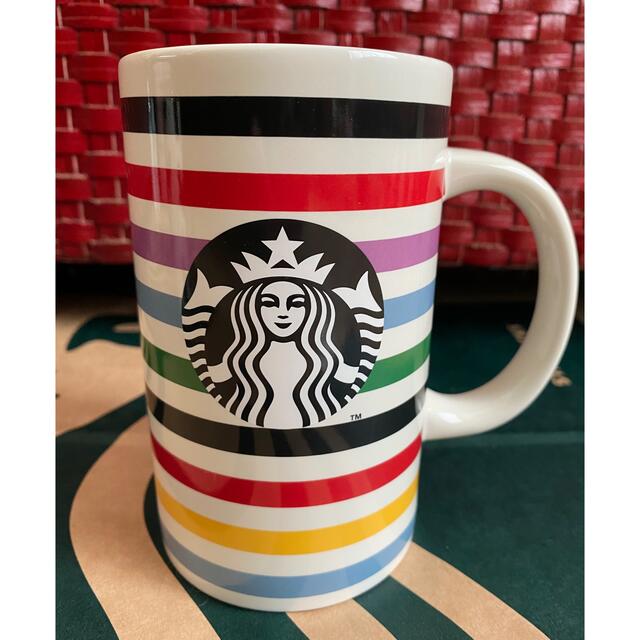 Starbucks Coffee(スターバックスコーヒー)のスターバックス　マグカップKate Spadeストライプ355ml スタバコラボ インテリア/住まい/日用品のキッチン/食器(グラス/カップ)の商品写真