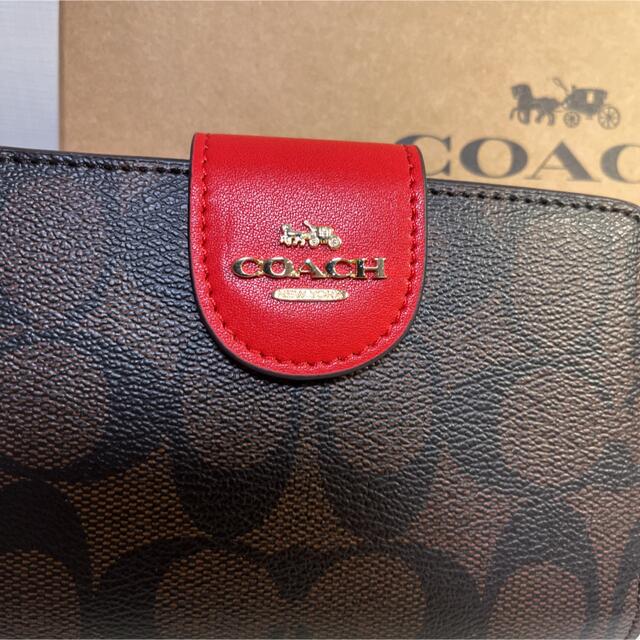 COACH(コーチ)のCOACH 二つ折り財布 C0082 シグネチャー  レディースのファッション小物(財布)の商品写真