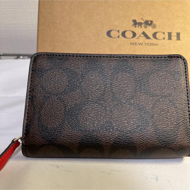 COACH(コーチ)のCOACH 二つ折り財布 C0082 シグネチャー  レディースのファッション小物(財布)の商品写真