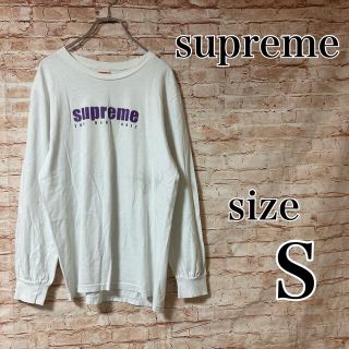 シュプリーム(Supreme)のシュプリーム supreme Tシャツ カットソー ロゴ プリント 長袖 白 S(Tシャツ/カットソー(七分/長袖))