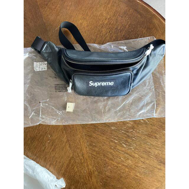 17ss supreme leather waist bag