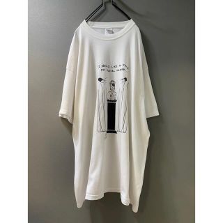 古着 ビンテージ 90s シンプル イラスト ホワイト ビックサイズ Tシャツ(Tシャツ(半袖/袖なし))