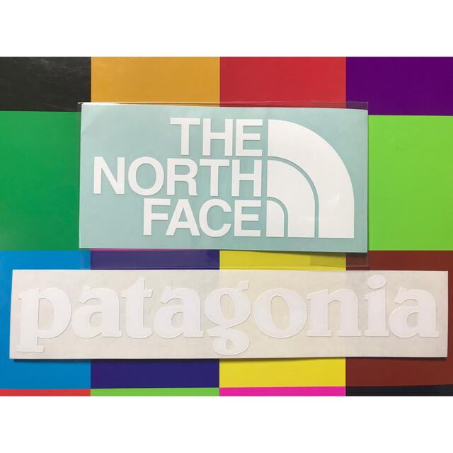 THE NORTH FACE(ザノースフェイス)の★新仕様★新品未使用 ノースフェイス&パタゴニア カッティングステッカー 白白 スポーツ/アウトドアのスポーツ/アウトドア その他(その他)の商品写真