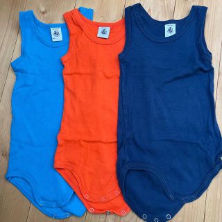 プチバトー(PETIT BATEAU)のプチバトー　ノースリーブボディ　３枚セット　81センチ(肌着/下着)