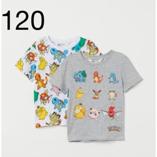 エイチアンドエム(H&M)の新品　ポケモン　Tシャツ　2枚セット　120/130(Tシャツ/カットソー)