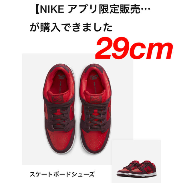 メンズNike SB Dunk Low "Cherry"  29cm