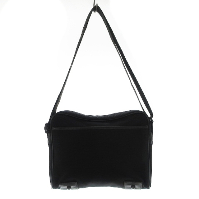 MONTBLANC(モンブラン)のモンブラン バッグ ショルダー スクエア 切替 レザー 無地 黒 ブラック 鞄 メンズのバッグ(ショルダーバッグ)の商品写真