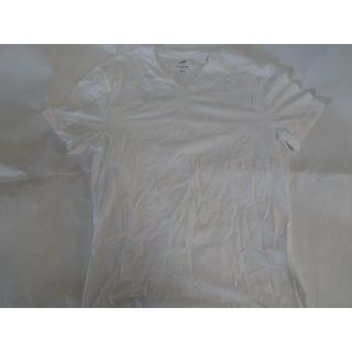 エイチアンドエム(H&M)のH&M Vネック Tシャツ【白】EUR M(Tシャツ/カットソー(半袖/袖なし))