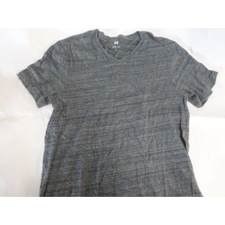 エイチアンドエム(H&M)のH&M Vネック Tシャツ【ダークグレイ】EUR M(Tシャツ/カットソー(半袖/袖なし))