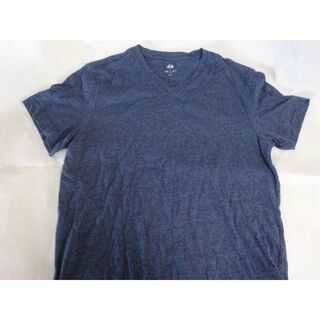 エイチアンドエム(H&M)のH&M Vネック Tシャツ【青】EUR M(Tシャツ/カットソー(半袖/袖なし))