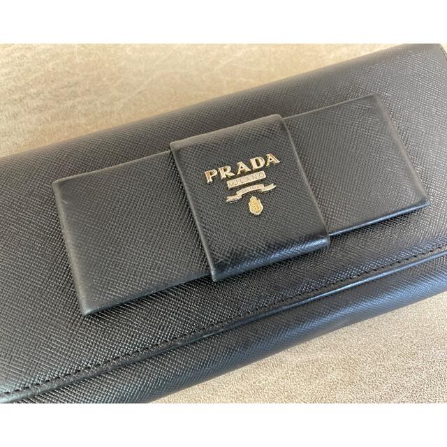 PRADA(プラダ)のPRADA サフィアーノ リボン 長財布 レディースのファッション小物(財布)の商品写真