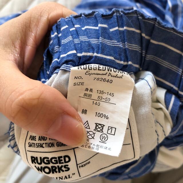 RUGGEDWORKS(ラゲッドワークス)のRUGGED WORKS  ブルーストライプセットアップ！ キッズ/ベビー/マタニティのキッズ服女の子用(90cm~)(Tシャツ/カットソー)の商品写真