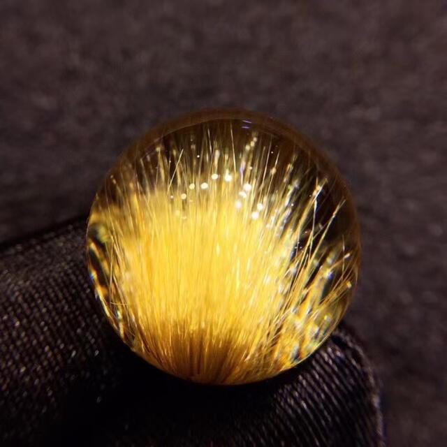 超爆安 【天然】ゴールド ルチル クオーツ ルース 11.7g 各種パーツ