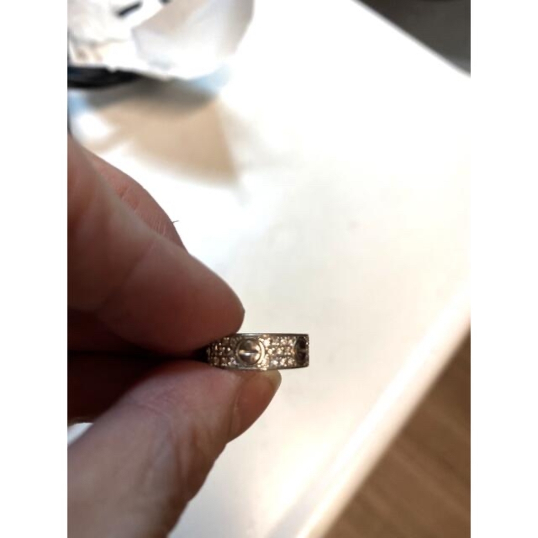 Cartier(カルティエ)の【USED良品】お値下げ不可Cartier ラブリング 後付けフルダイア 50号 レディースのアクセサリー(リング(指輪))の商品写真