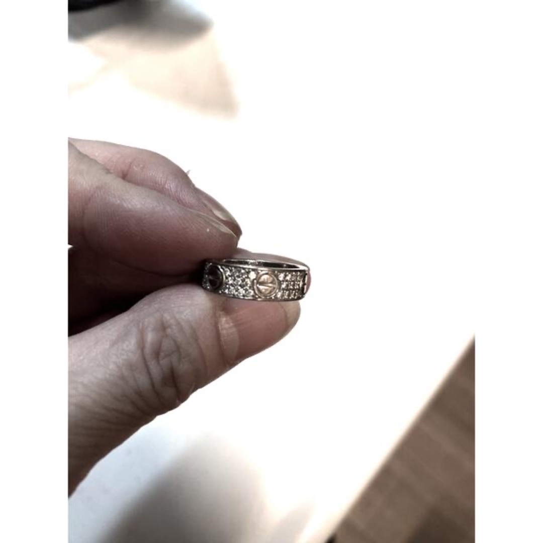 Cartier(カルティエ)の【USED良品】お値下げ不可Cartier ラブリング 後付けフルダイア 50号 レディースのアクセサリー(リング(指輪))の商品写真