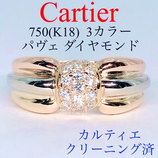 Cartier - カルティエ リヴィア パヴェ ダイヤモンドリング K18 スリーカラー リビア