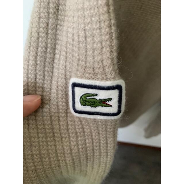 LACOSTE(ラコステ)のラコステ☆刺繍ロゴ　モックネックニット　　古着　　LACOSTE メンズのトップス(ニット/セーター)の商品写真