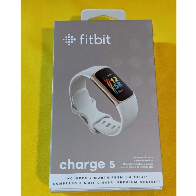 人気色 Fitbit Charge 5 ルナホワイト 国内正規販売品 購入店領収書