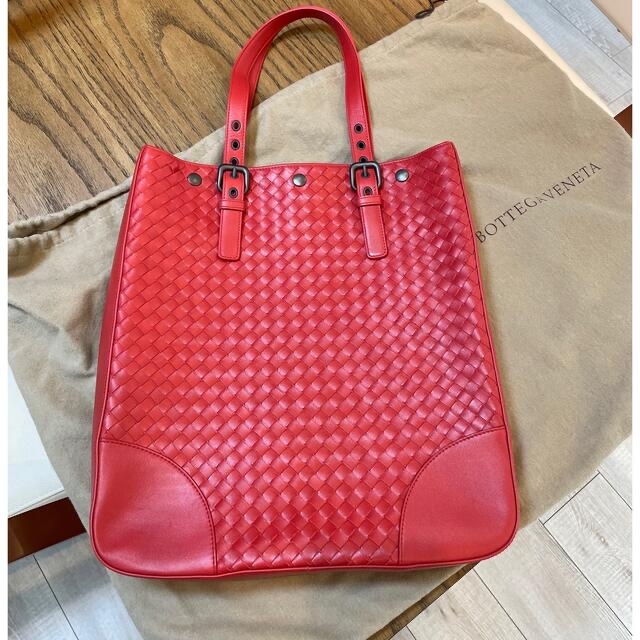 BOTTEGA ボッテガ　トートバッグ　ワンショルダー　レッド　ピンク