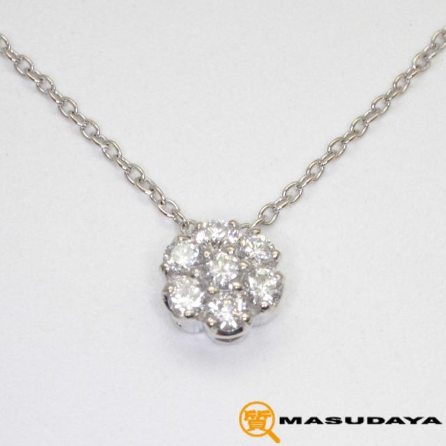 ポンテヴェキオ ダイヤモンドネックレスK18WG/D0.26ct【美品】レディース