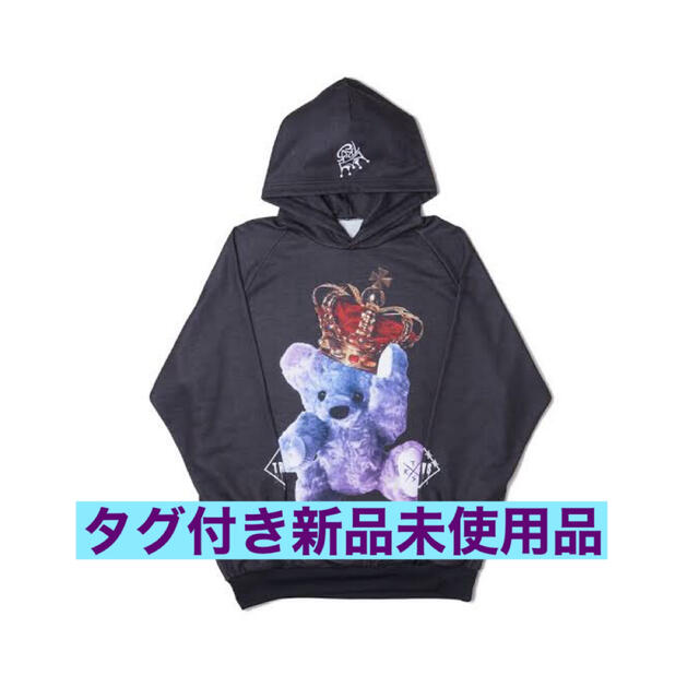 トップスtravas tokyo 王冠 クマ 熊 ベア crown bear パーカー