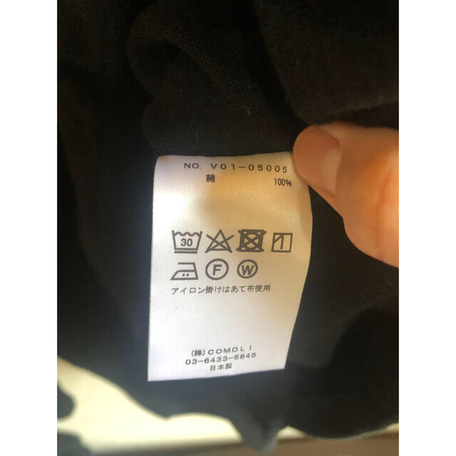 COMOLI(コモリ)の22SS comoli コモリ フットボール　tシャツ　ブラック　2 試着のみ メンズのトップス(Tシャツ/カットソー(七分/長袖))の商品写真