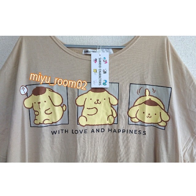 ポムポムプリン(ポムポムプリン)の【新品☆】ポムポムプリン Tシャツ(ドルマン)オーバーサイズ☆3L レディースのトップス(Tシャツ(半袖/袖なし))の商品写真