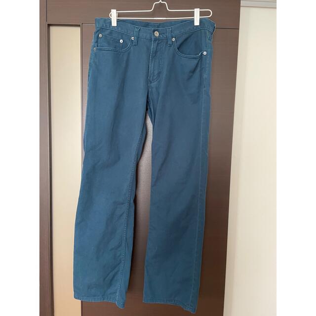 MUJI (無印良品)(ムジルシリョウヒン)の無印良品　カラーデニム ブルー ズボン Mくらい MUJI メンズのパンツ(デニム/ジーンズ)の商品写真