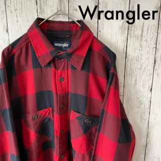 ラングラー(Wrangler)のWrangler ラングラー 赤黒 チェックシャツ チェック柄 総柄(シャツ)