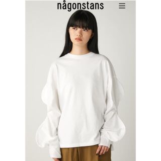 エンフォルド(ENFOLD)のnagonstans トップス  ブラック　2022SS(Tシャツ(長袖/七分))