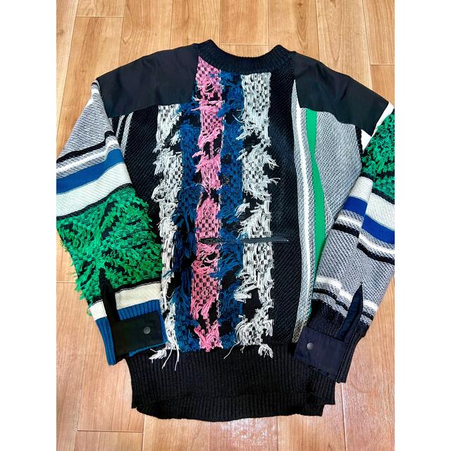 【美品】sacai Rug Jacquard Knit Pulloverメンズ