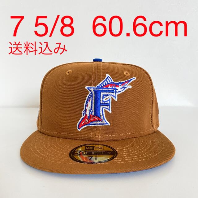 ツバ裏ブルー New Ear 5/8 Cap ニューエラ マーリンズ キャップ