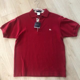 バーバリー(BURBERRY)の【新品未使用】バーバリー  ポロシャツ  赤　サイズ10 140(Tシャツ/カットソー)