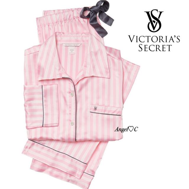 Victoria's Secret(ヴィクトリアズシークレット)の新品未開封♡VICTORIA'S SECRET♡サテンパジャマ S／Short レディースのルームウェア/パジャマ(パジャマ)の商品写真