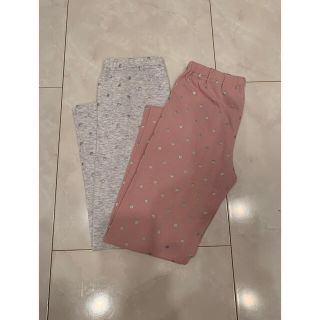 ユニクロ(UNIQLO)の美品★UNIQLOドット柄レギンスセット120(パンツ/スパッツ)