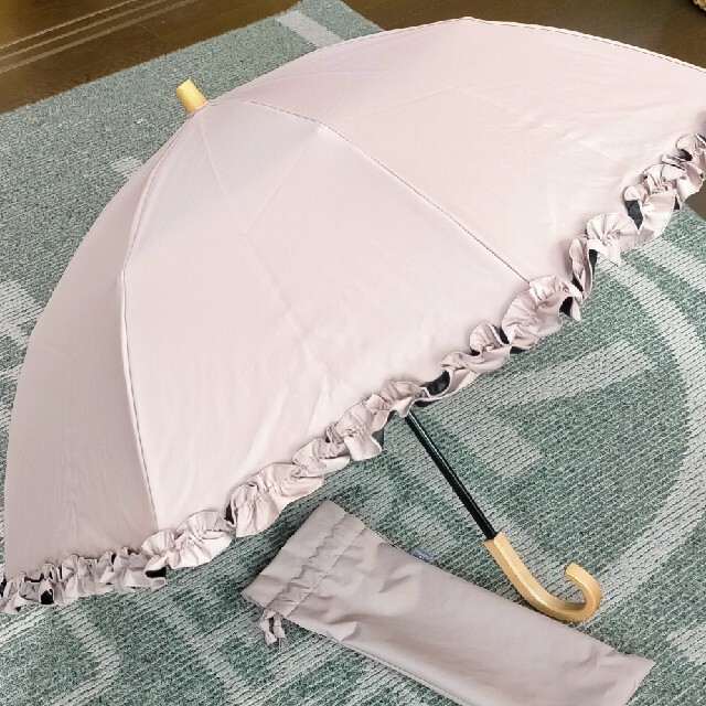 サンバリア 100 2段フリル ピンク 折りたたみ 日傘
