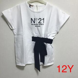 ヌメロヴェントゥーノ(N°21)のヌメロ　Tシャツ　12y 新品未使用　リボン(Tシャツ(半袖/袖なし))